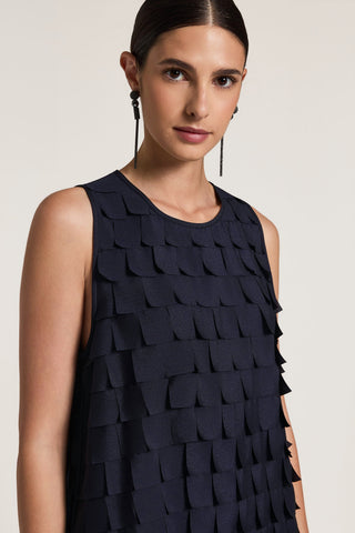 Top aus Chiffon mit Fransen