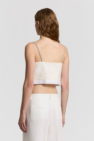 Tulle top with embroidery