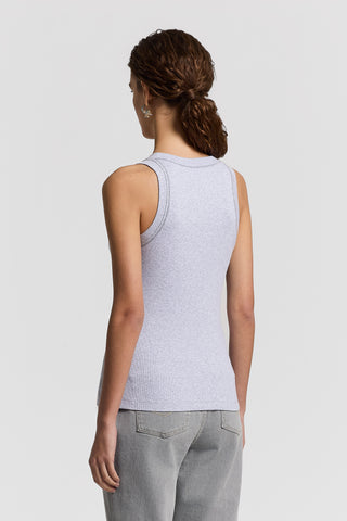 Micro-rib stretch cotton top
