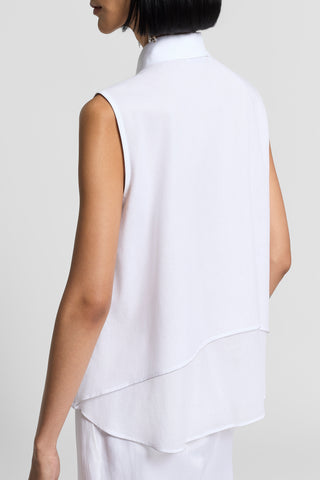 Stretch cotton shirt top