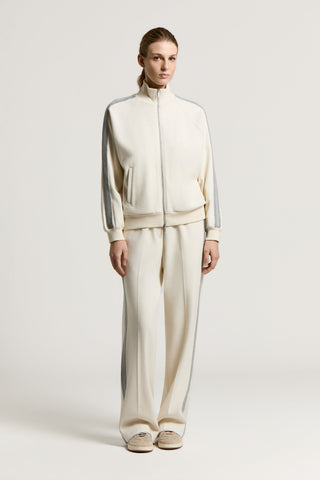 Brushed cotton sweatshirt with zip