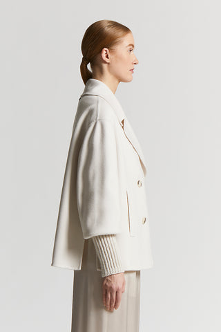 Double-breasted cashmere wool jacket