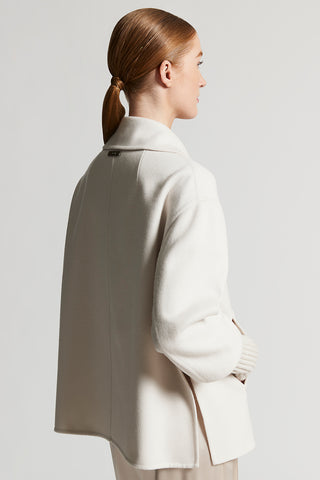 Double-breasted cashmere wool jacket