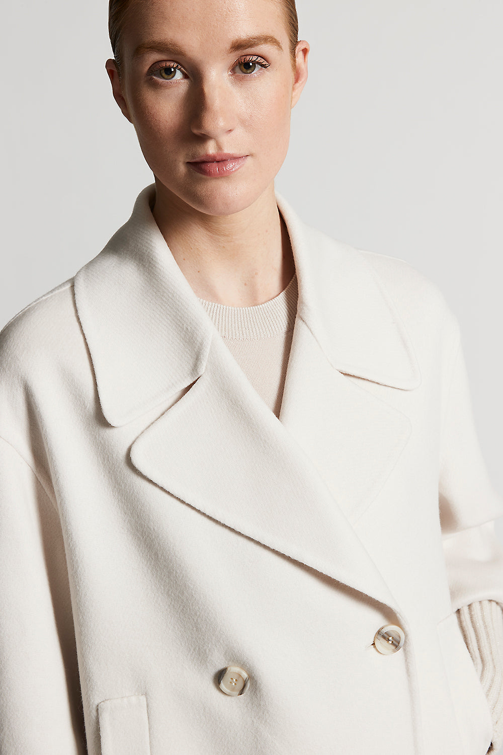 Double-breasted cashmere wool jacket | Peserico