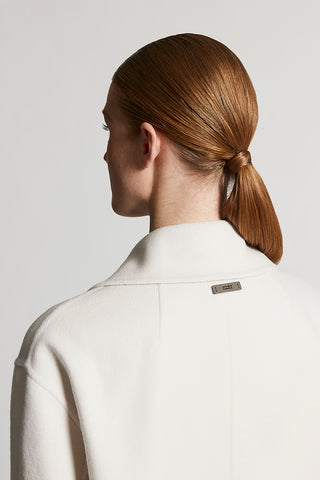 Double-breasted cashmere wool jacket
