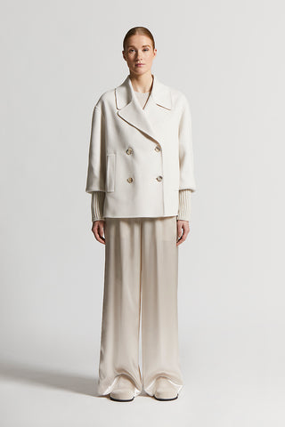 Double-breasted cashmere wool jacket