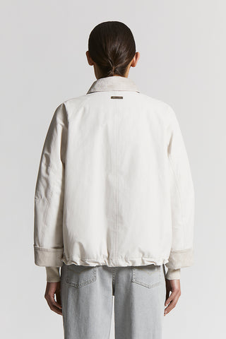 Cotton and nylon canvas jacket