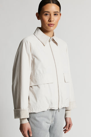 Cotton and nylon canvas jacket