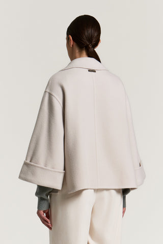 Cashmere-blend wool cape