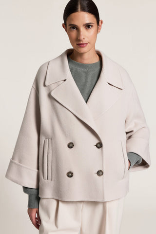 Cashmere-blend wool cape