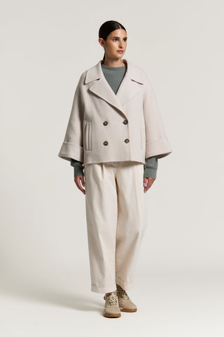 Cashmere-blend wool cape