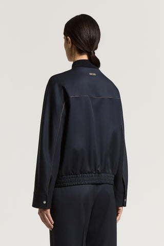 Chaqueta de lana con cuello tipo bomber