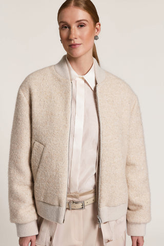 Wool and baby alpaca jacket with sequins
