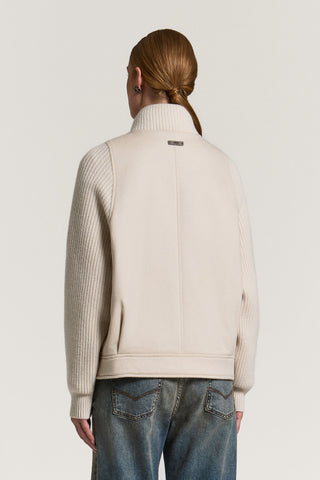 Chaqueta de paño de mezcla de lana