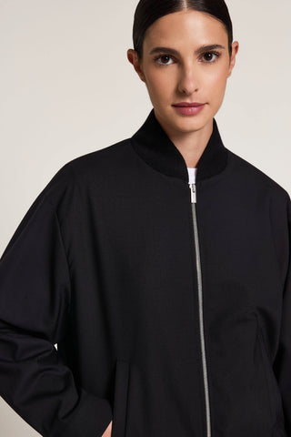 Two-way stretch wool jacket