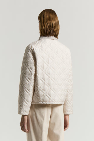 Quilted jacket with sail collar