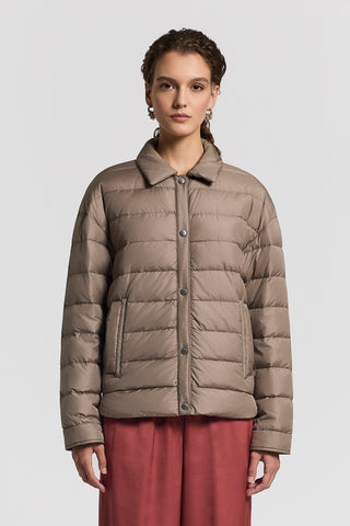 Water-repellent microfibre down jacket