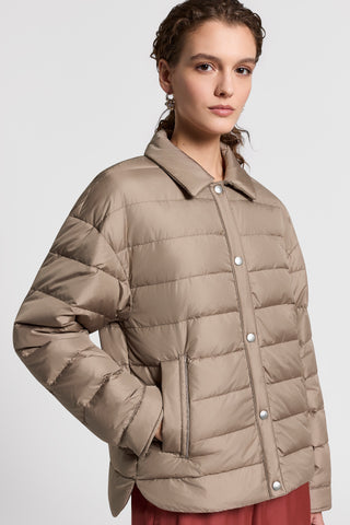 Water-repellent microfibre down jacket