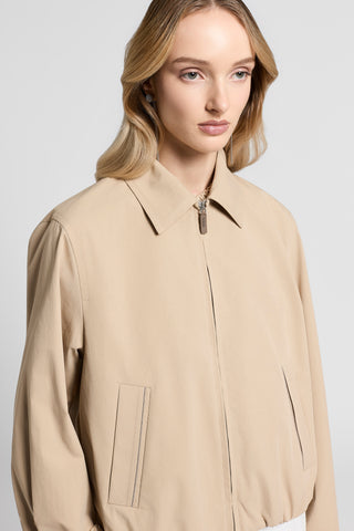 Cotton and nylon canvas jacket