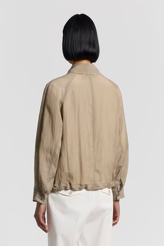 Technical organza duster coat