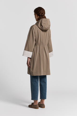 Technical taffeta midi jacket