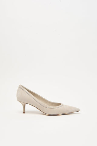 Genuine suede leather pumps