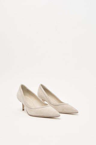 Genuine suede leather pumps