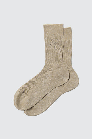 Cotton and lurex socks