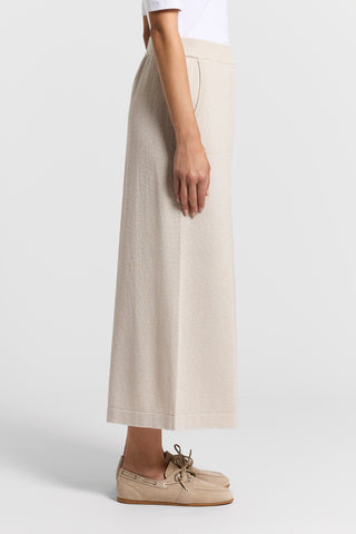 Lurex and pure cotton vanisé trousers