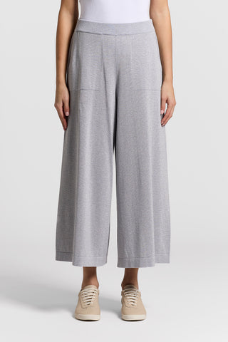 Lurex and pure cotton vanisé trousers