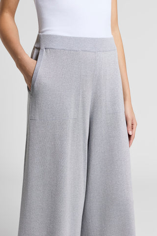 Lurex and pure cotton vanisé trousers