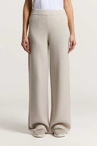 Wool, cashmere and lamé trousers