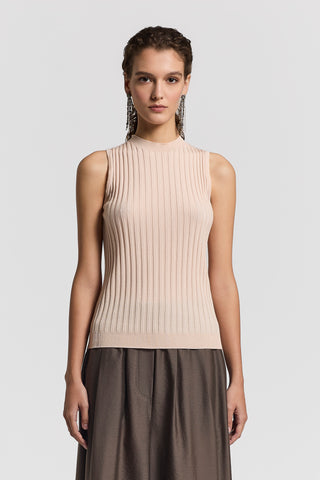 Modal and lurex-blend top