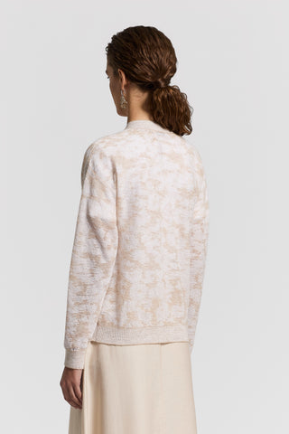 Sequinned cotton/alpaca cardigan