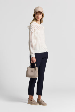 Sequinned cotton cordonet sweater