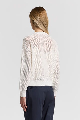 Sequinned cotton cordonet sweater