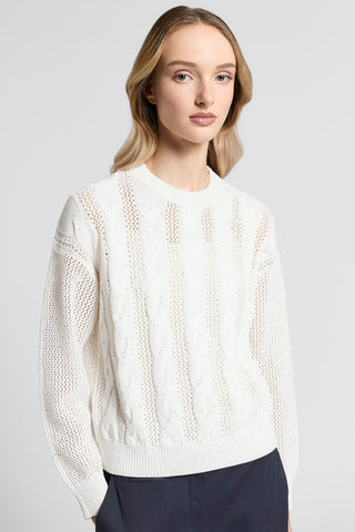 Sequinned cotton cordonet sweater