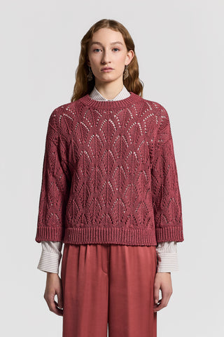 Sequinned cotton cordonet sweater