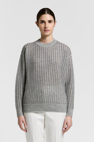 Lurex, wool and alpaca-blend yarn sweater