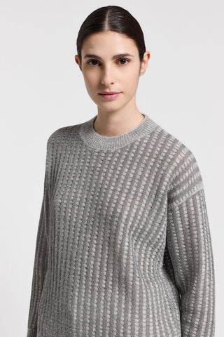 Lurex, wool and alpaca-blend yarn sweater