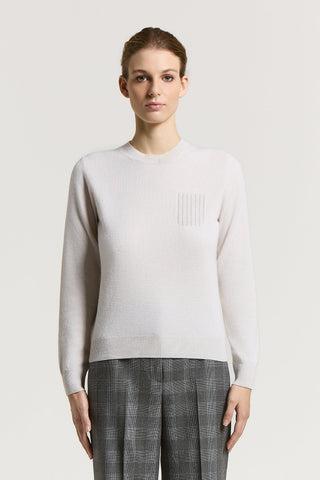 Wool, silk and cashmere sweater
