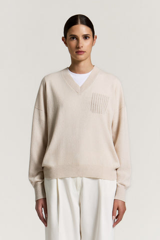 Pullover aus Wolle, Seide und Kaschmir