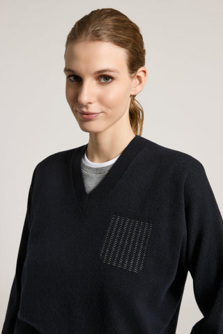 Pull en laine, soie et cachemire