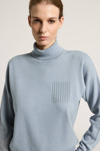 Virgin wool, silk and cashmere sweater