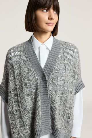 Wool, silk and cashmere cape