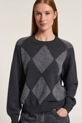 Jersey de punto en mezcla de alpaca y lana