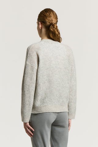 Pull en laine, alpaga et mohair à paillettes
