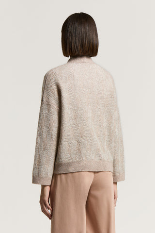 Alpaca, wool and mohair cardigan