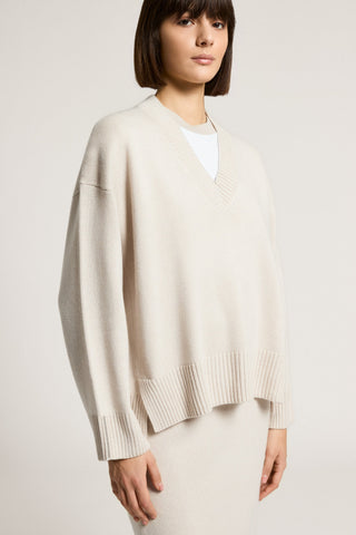 Pull en laine, soie et cachemire