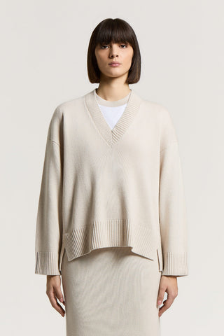 Wool, silk and cashmere sweater